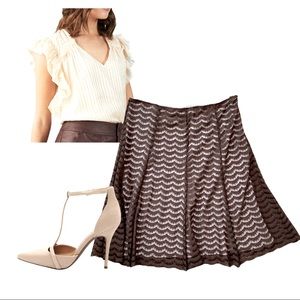 Lace Skirt with Attached Slip